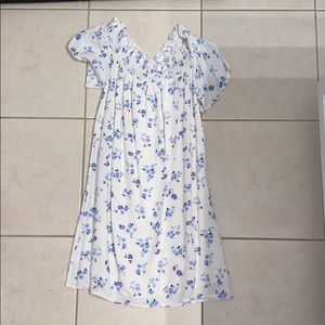 White, floral print dress